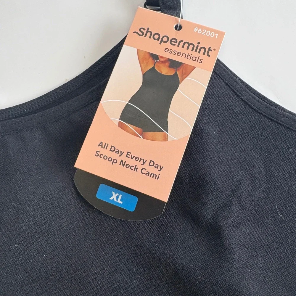 Shapermint Womens XL Black All Day Every Day Scoop Neck Cami Shaperwear Slimming - Picture 3 of 5